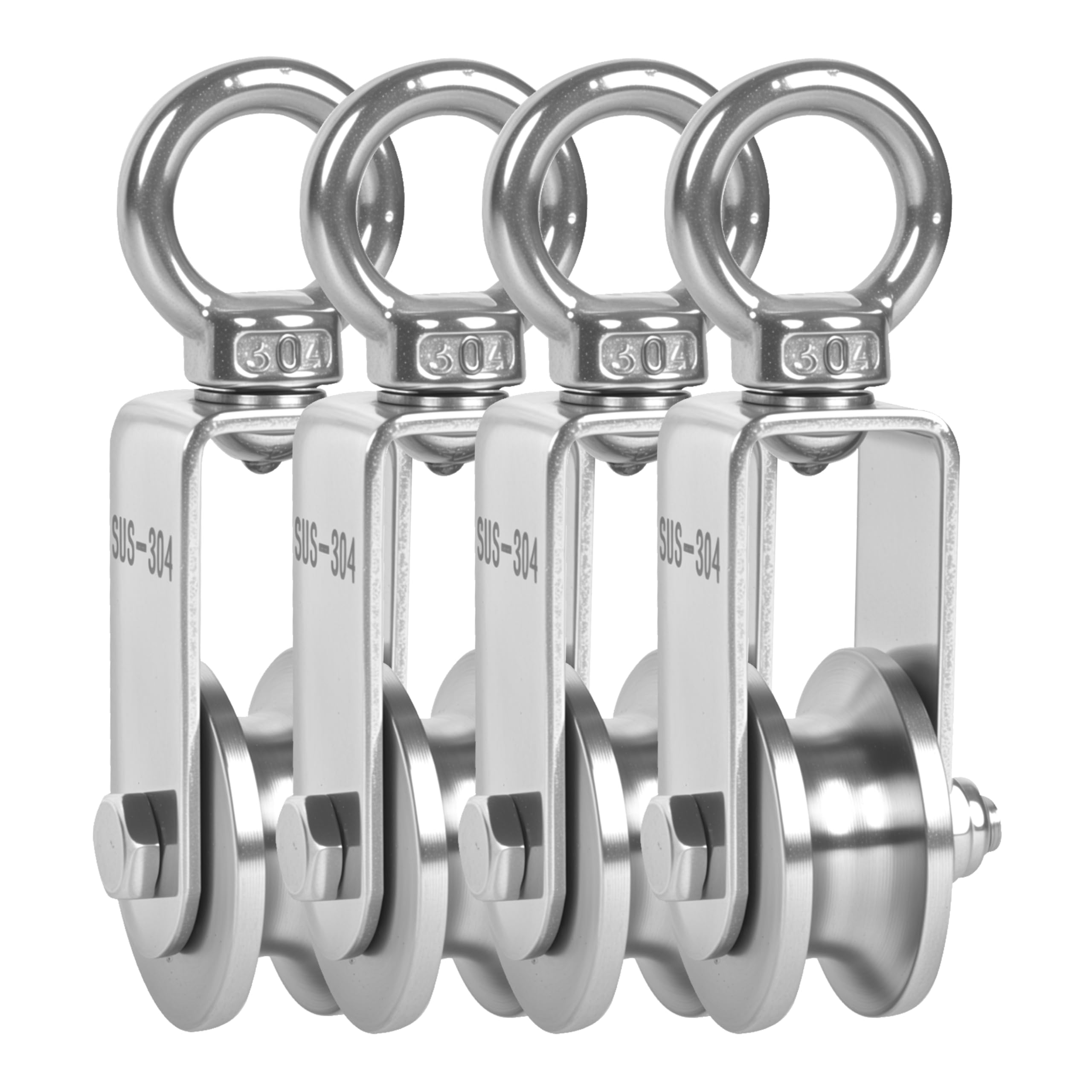 2 Pack 30mm U Groove Cable Pulley Wheel,304 Stainless Steel Swivel Pulley — Amazon image 11