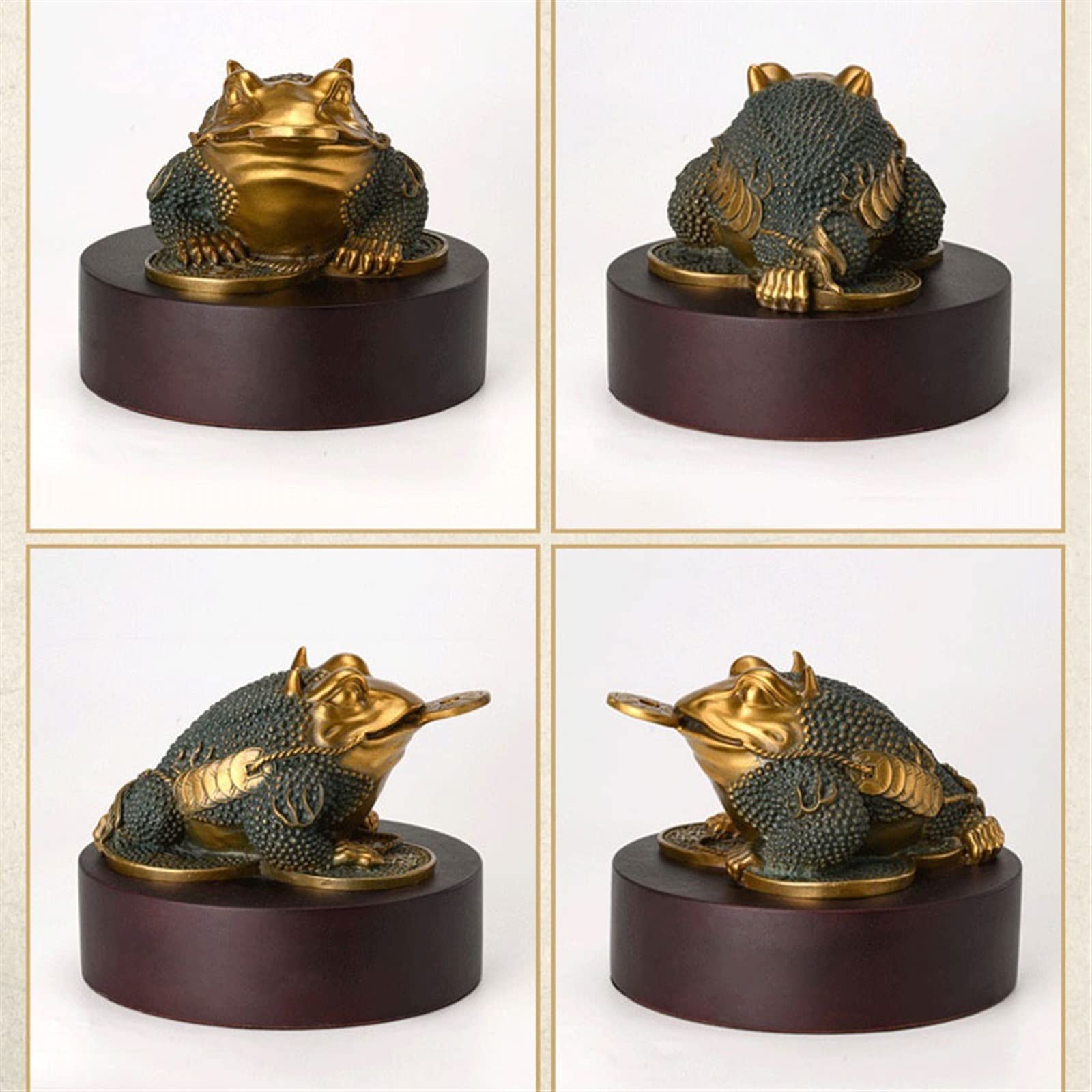 Statue di Buddha Decorazione Domestica Treppiede in Rame Toad Fortune Ornament Soggiorno Ufficio Scultura Feng Shui Decorazione Feng Shui