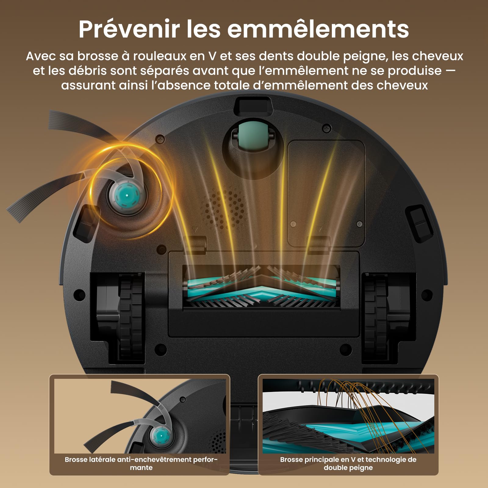 Lefant M210 Plus Robot Aspirateur Laveur 6000Pa, Station Auto-Vidage 2L
