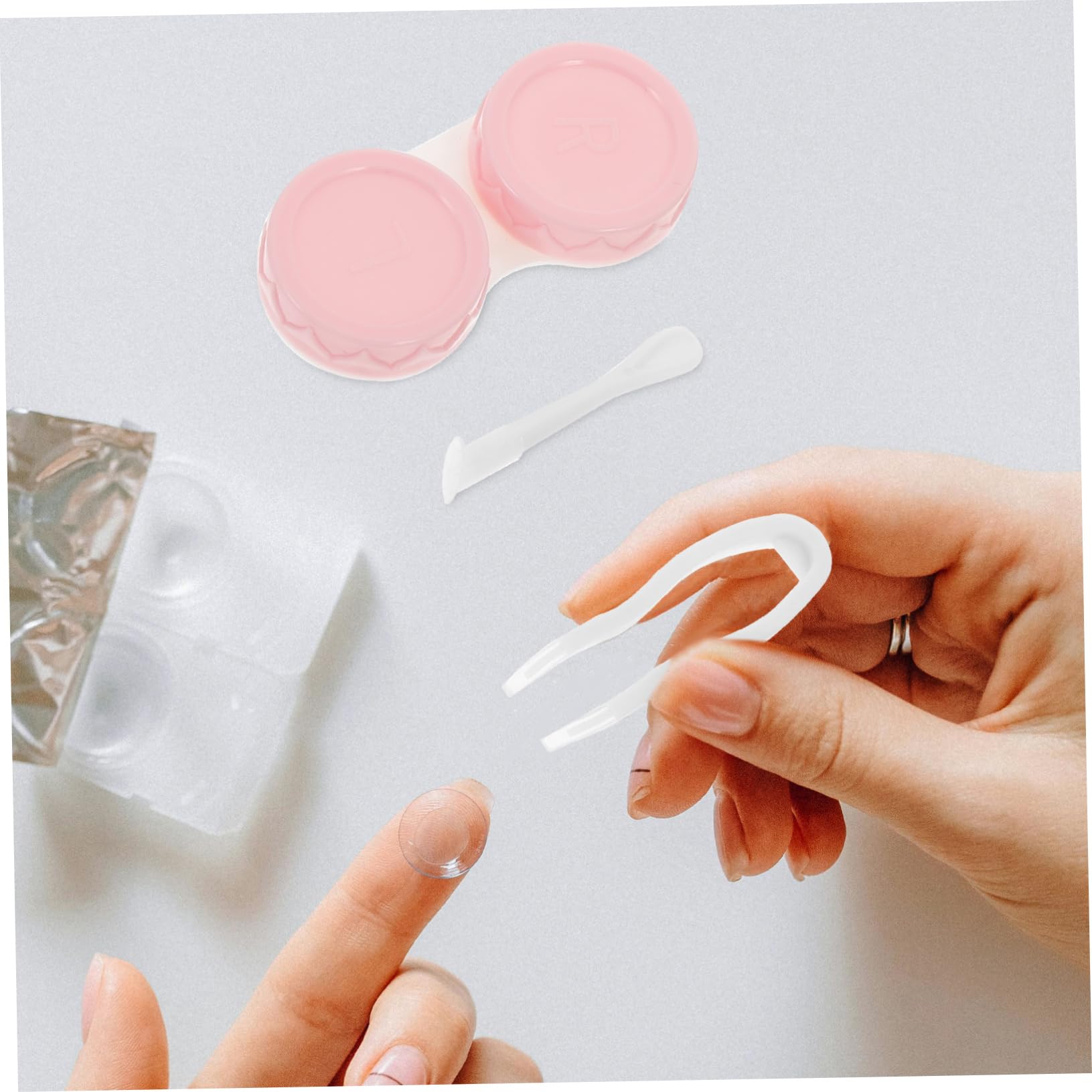 CALLARON 10 Set custodia per lenti a contatto portatile Astuccio custodia per gli occhiali occhio alimentazione dei contatti porta contatti sostituibile Bicchiere