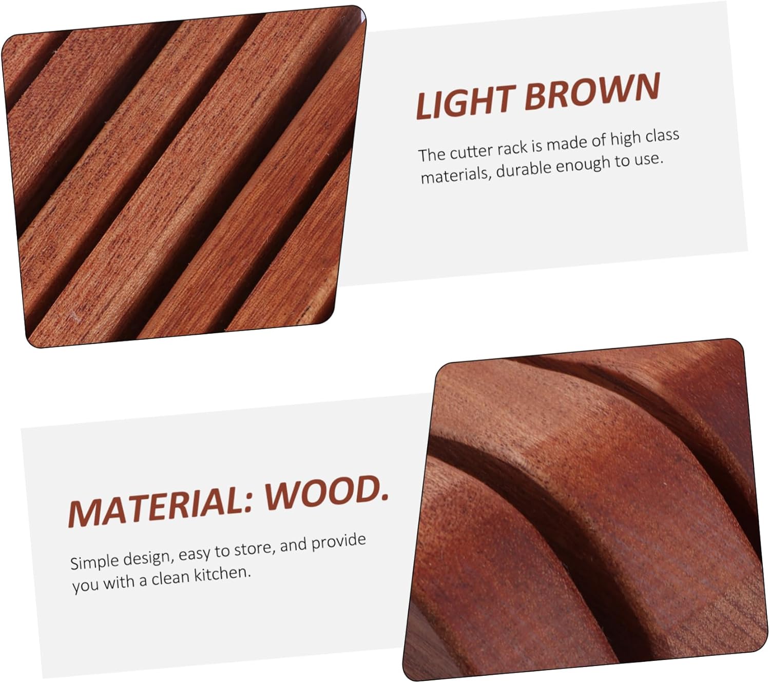 1pc Hand-polished Kitchen Desktop Cutter Storage Rack Nodanboku Cutter Shelf Holder