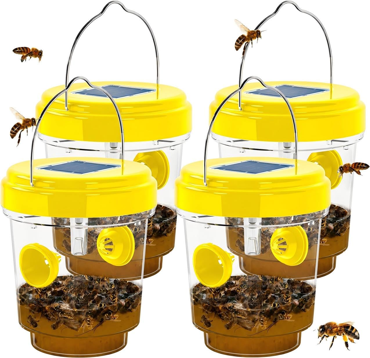 Jiermadun Solar Wasp Traps 4 Pack