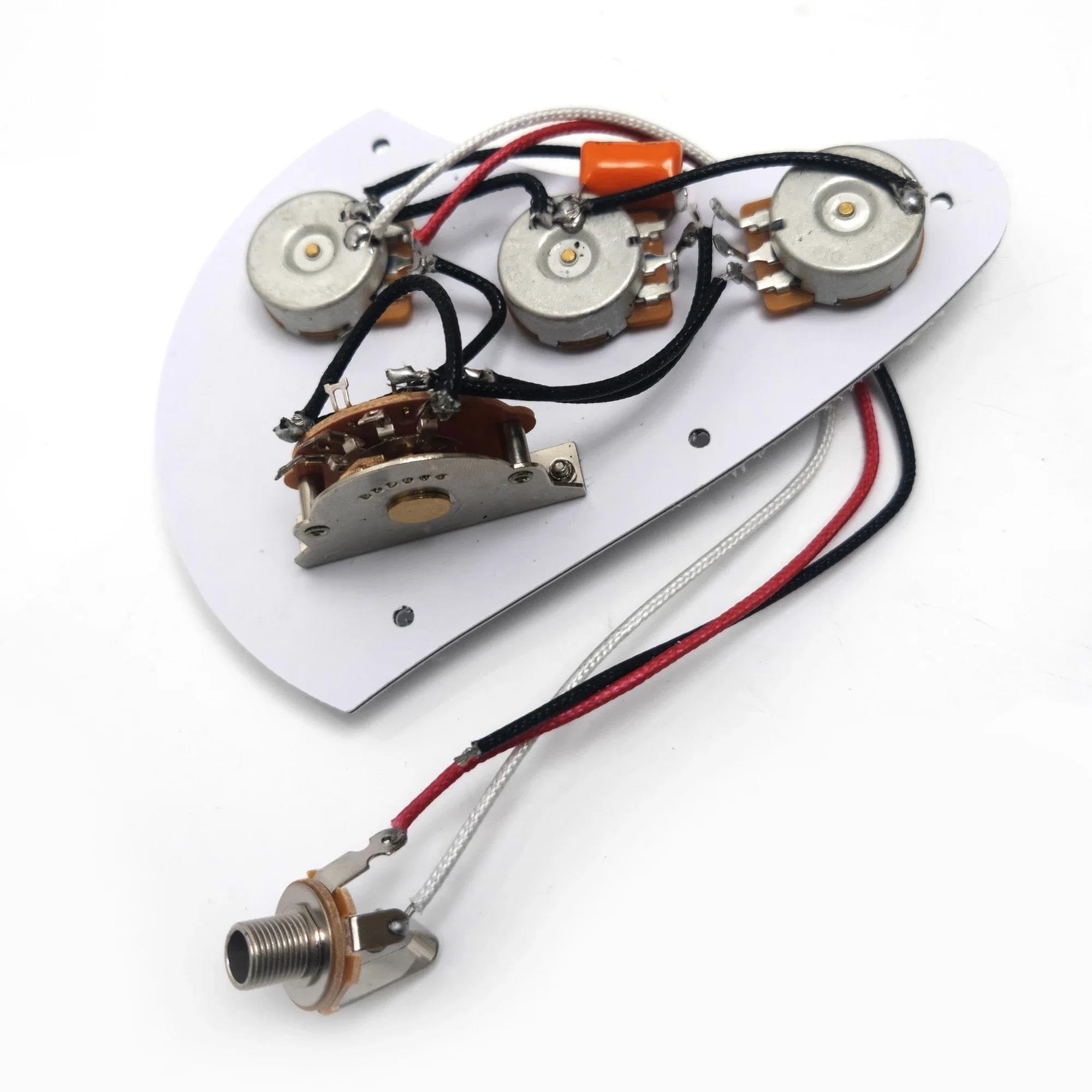 Kit Arnés Precableado Juego de 3 potenciómetros de cobre de 250 K con interruptor de 5 vías para accesorios de guitarra ST.