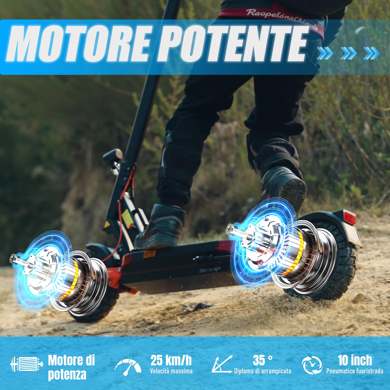 JOYOR Monopattino Elettrico, 60-90KM 48/60V 18Ah, Carico 150kg, Doppio Ammortizzatore e Freni a Disco Anteriori e Posteriori, Monopattino Elettrico per Adulti Pieghevole