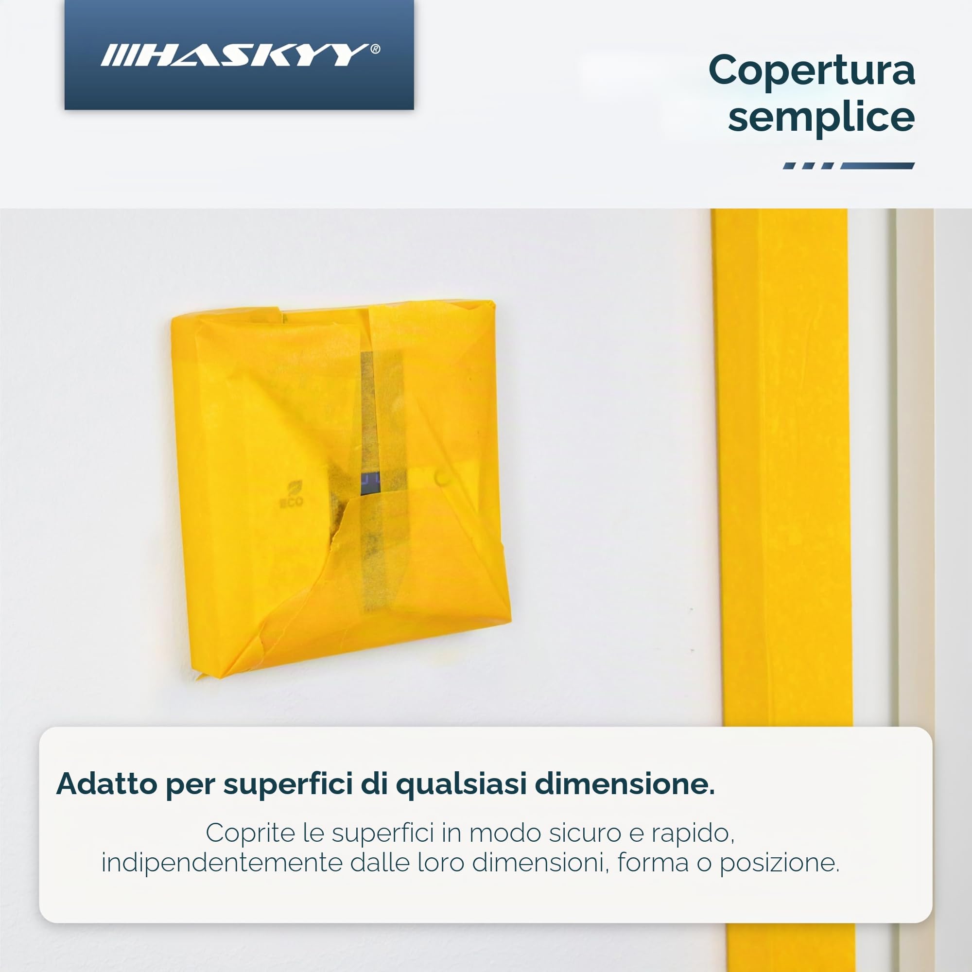 HASKYY Nastro per Mascheratura 3 rulli 30mm x 50m nastro Adesivo Professionale per Pittori, Nastro de Pittore per auto Carrozzeria