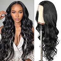 Vista 23 de SAPPHIREWIGS Peluca de encaje frontal marrón sintética, pelucas de encaje frontal sintéticas para mujeres, marrón natural con puntas rubio ceniza