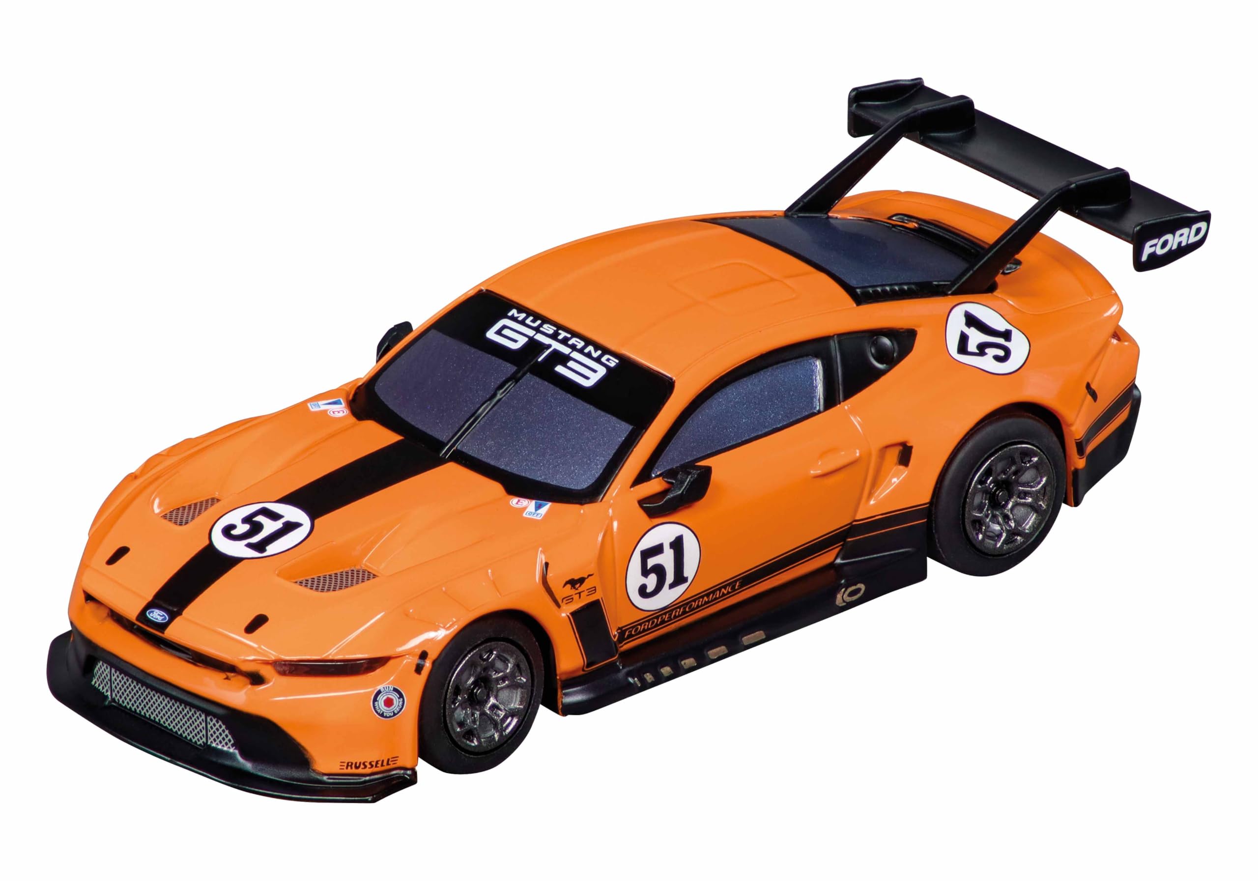 Carrera Hybrid Ford Mustang GT3 No.51 1:50 Scale with Front and Rear Lights, Lithium Battery for up to 30 Minutes of Racing Action, USB-C Charging in 20 Minutes, Mobile App Control — image 1