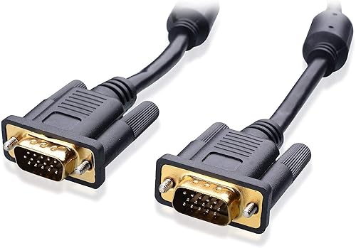 Miniatura 6 de Cable Matters Adaptador HDMI a VGA (convertidor HDMI a VGA) en negro y cable VGA a VGA con ferritas