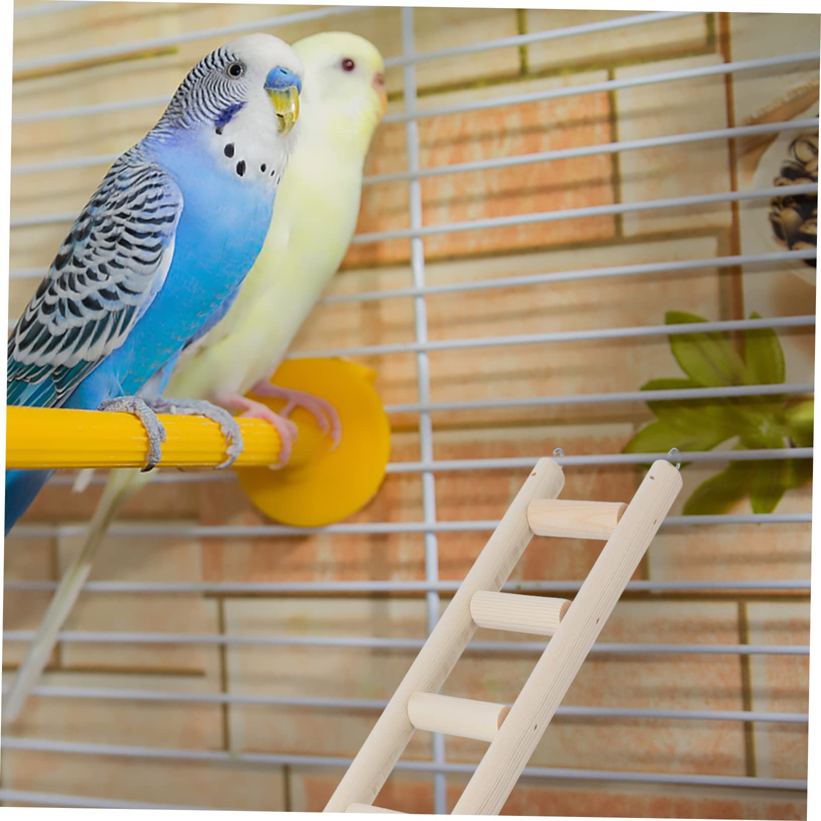 GANAZONO 1pc Bird Cage Stair Pole Parrot Climbing Bird Playing Hammock Large Parrot Ladder Birds Stairs Bird Perch for Parrots Parrot Ladder Bird Cockatiels Wooden Khaki