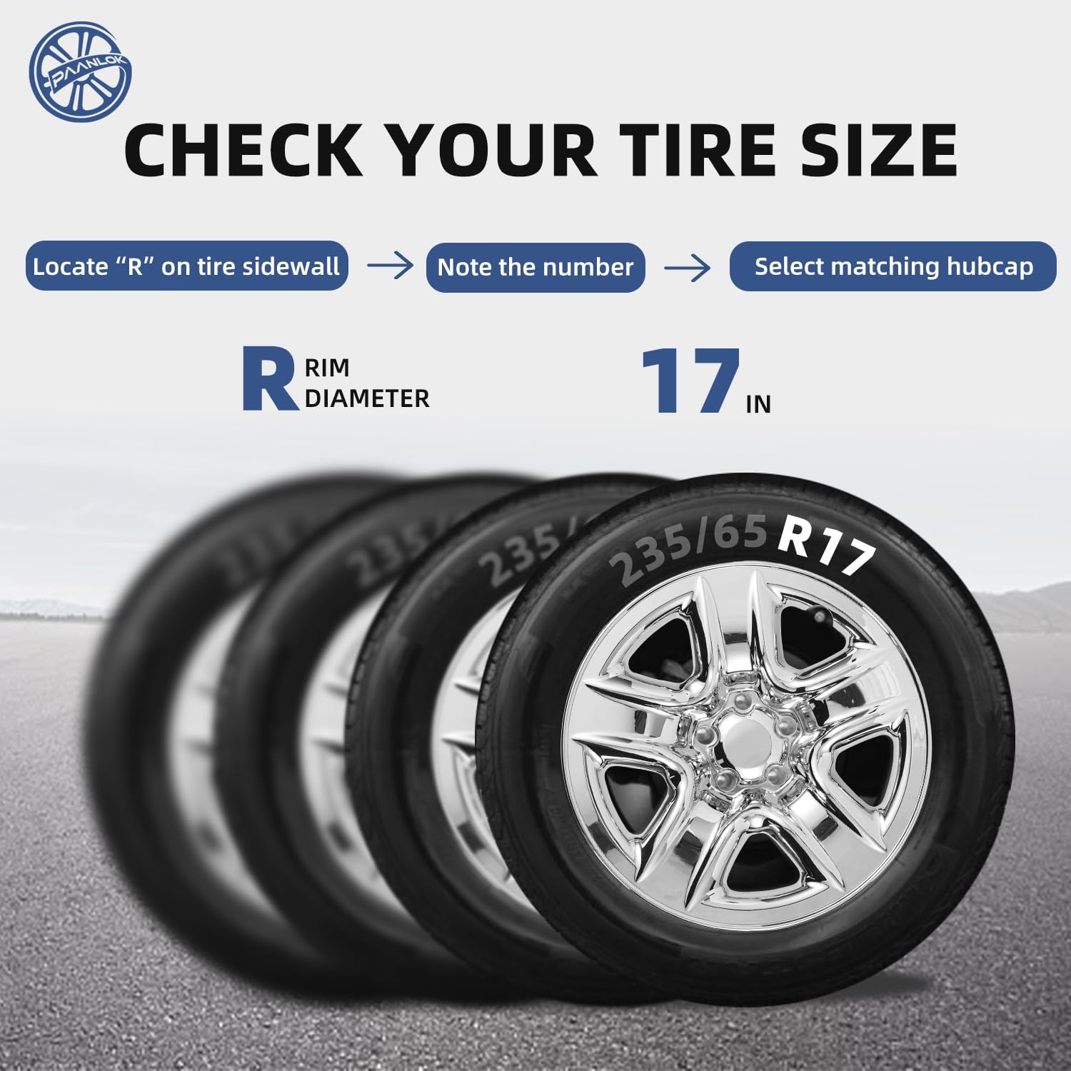 17 Inch Wheel Covers Hubcaps for 2006-2012 Toyota RAV4, Fits Factory Steel Wheels OEM #42611-0R020 / #42611-42200, Chrome Silver Wheel Skins 4-Pack