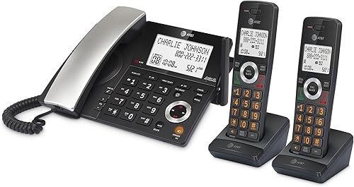 Miniatura 16 de AT&T DECT 6.0 Teléfono doméstico con cable o inalámbrico con 2 teléfonos y contestador, bloqueador de llamadas inteligente, identificación de