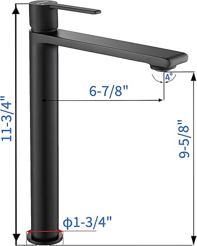 Miniatura 5 de Casta Diva Grifo de lavabo de baño de una sola manija, incluye placa de cubierta para fregadero de baño de 1 o 3 agujeros, instalación sin