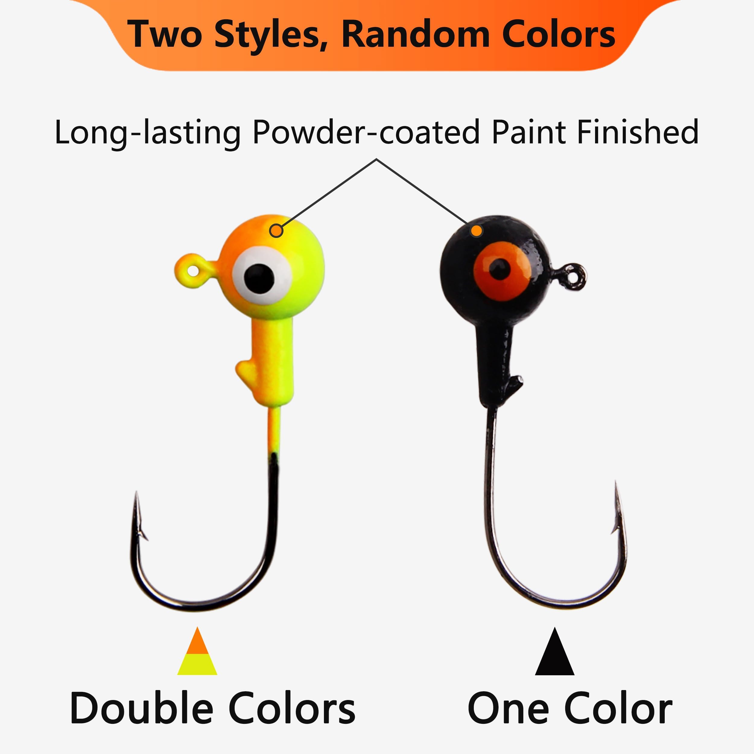 JZK 100 Pièces Assorties Tailles 3 4 5 6 7 8 9 10 11 12, Hameçons