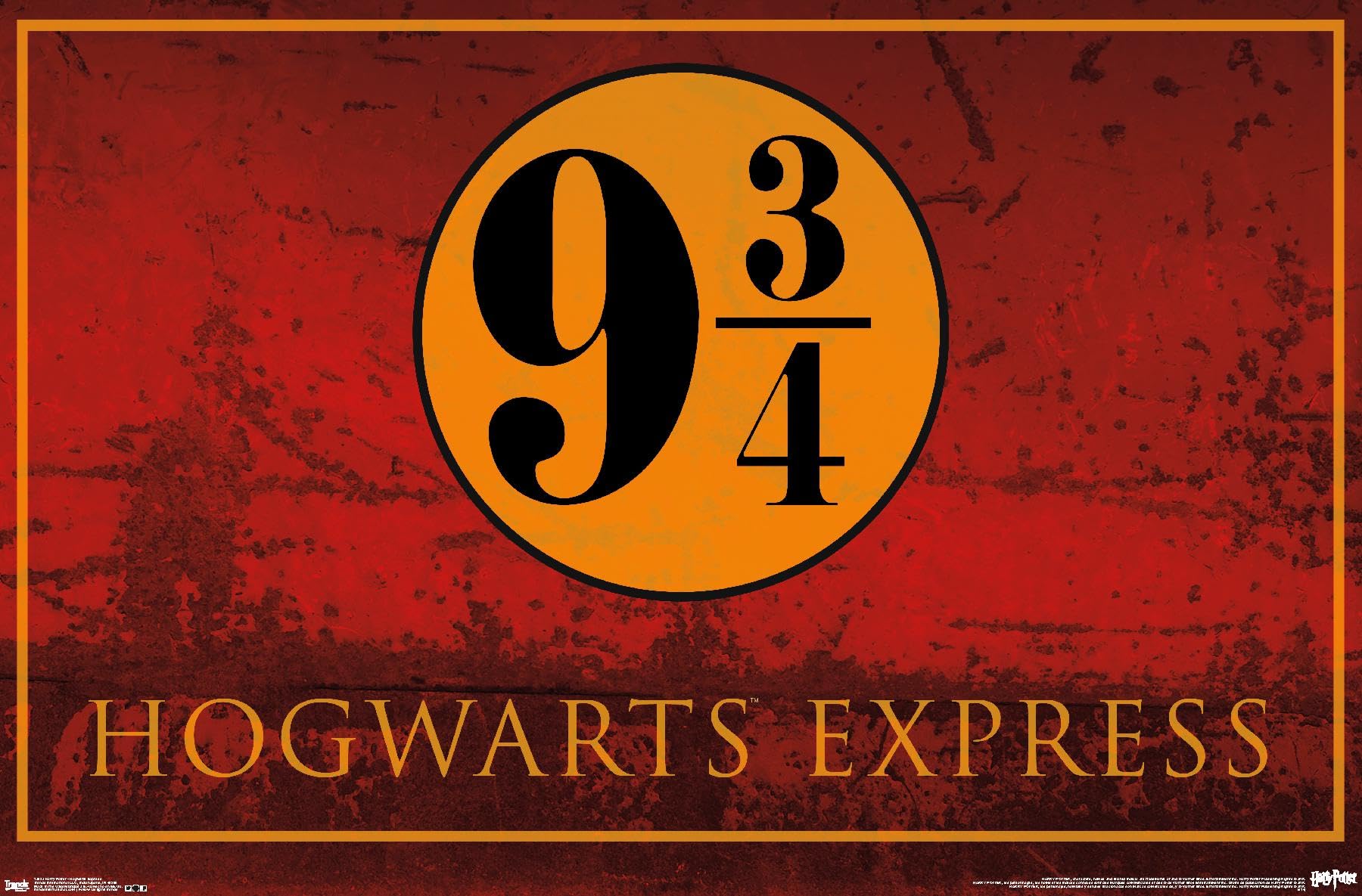 trends international the wizarding world: harry potter - hogwarts express 9 3/4 wall poster, 22.375" x 34", premium unframed version