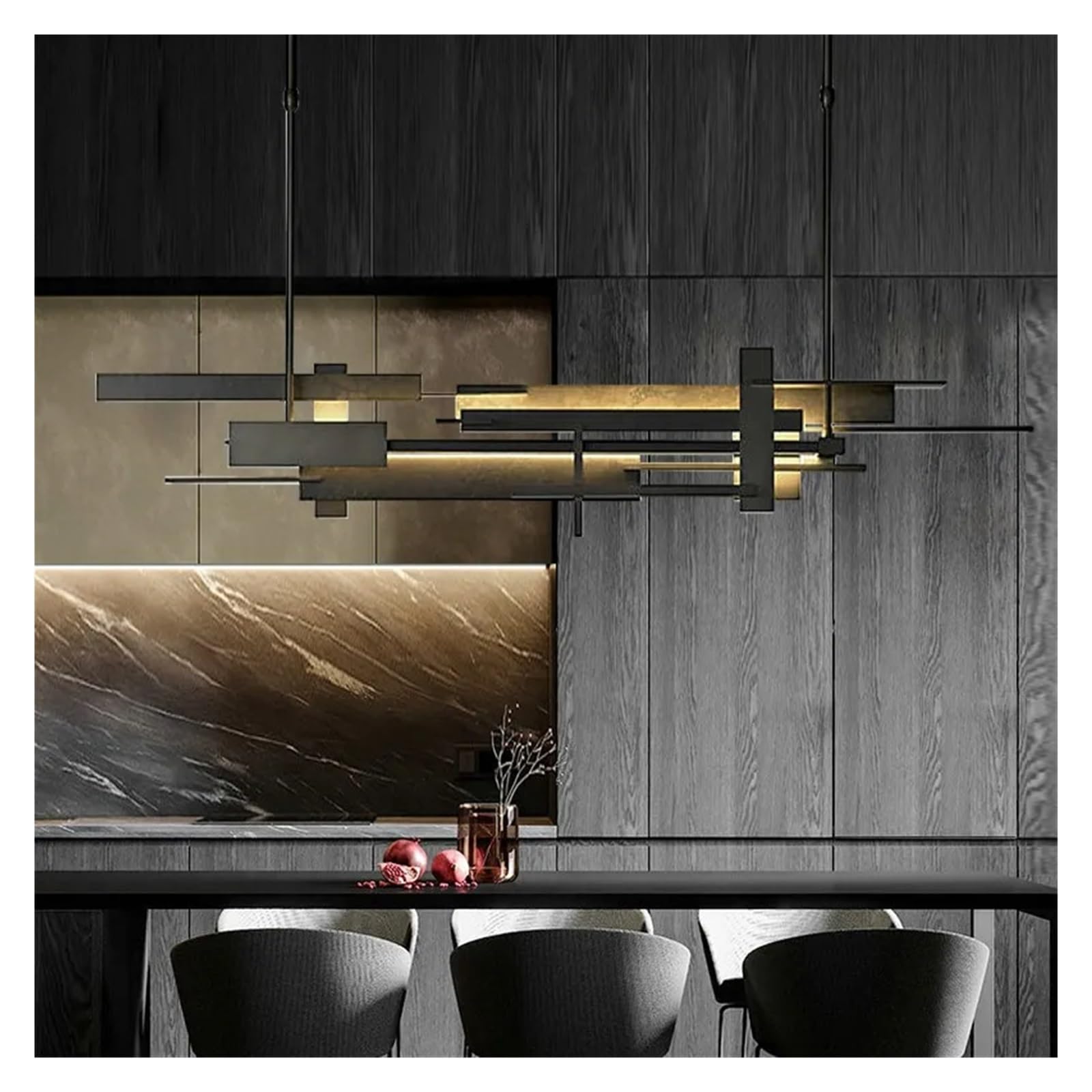 Postmodern Black Retro Chandelier Lighting Living Dining Room Island - Hanging Lamp Kitchen Home Iron Decoration Fixtures Pendant