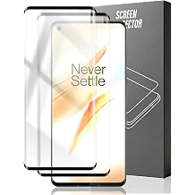2 Pack Compatible with OnePlus 8 Pro screen protector Tempered Glass,9H Hardness, Anti-Scratch, HD Clear Film, easy to install,Case Friendly,Screen Protector for OnePlus 8 Pro