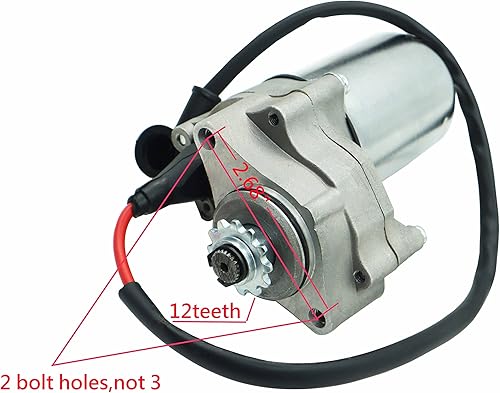 Miniatura 2 de Motor de arranque ATV de 110 cc, 2 pernos para niños, ATV Quad Dirt Pit Bike TaoTao 50cc 70cc 90cc 110cc 125cc, 4 piezas ATV con relé de arranque