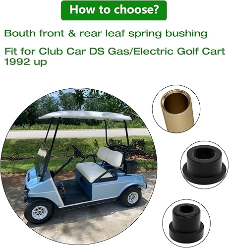 Miniatura 2 de Kit mejorado de bujes para Club Car Ds Bushing Front Leaf Spring y Upper A Arm Bushing Kit de piezas y manguitos de carrito de golf 1992-up, Bushing