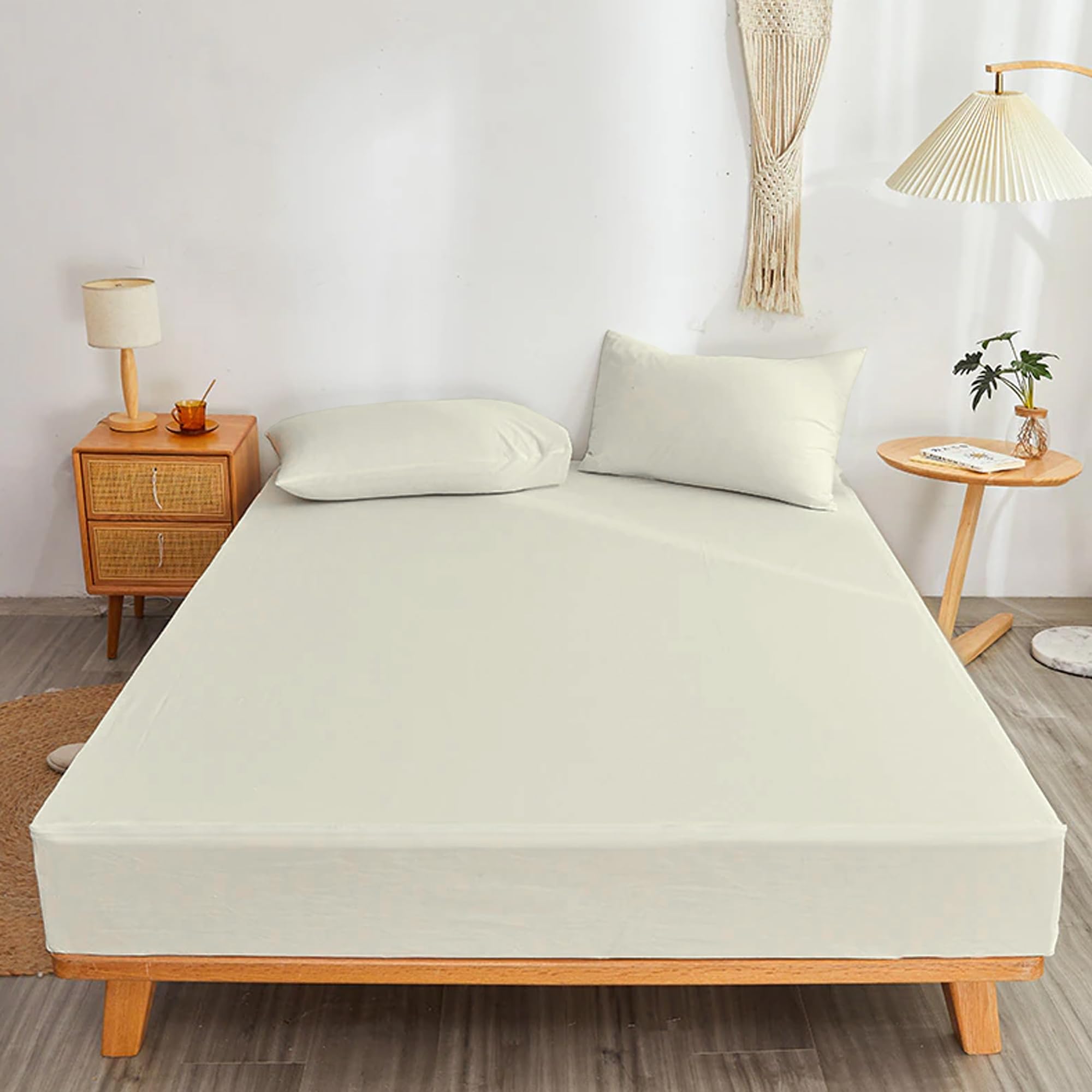 Cotton Comfort Bedding Single Fitted Sheet 400 Thread Count 100% Egyptian Cotton 40cm Deep Single Fitted Sheet Perfect Premium Cotton
