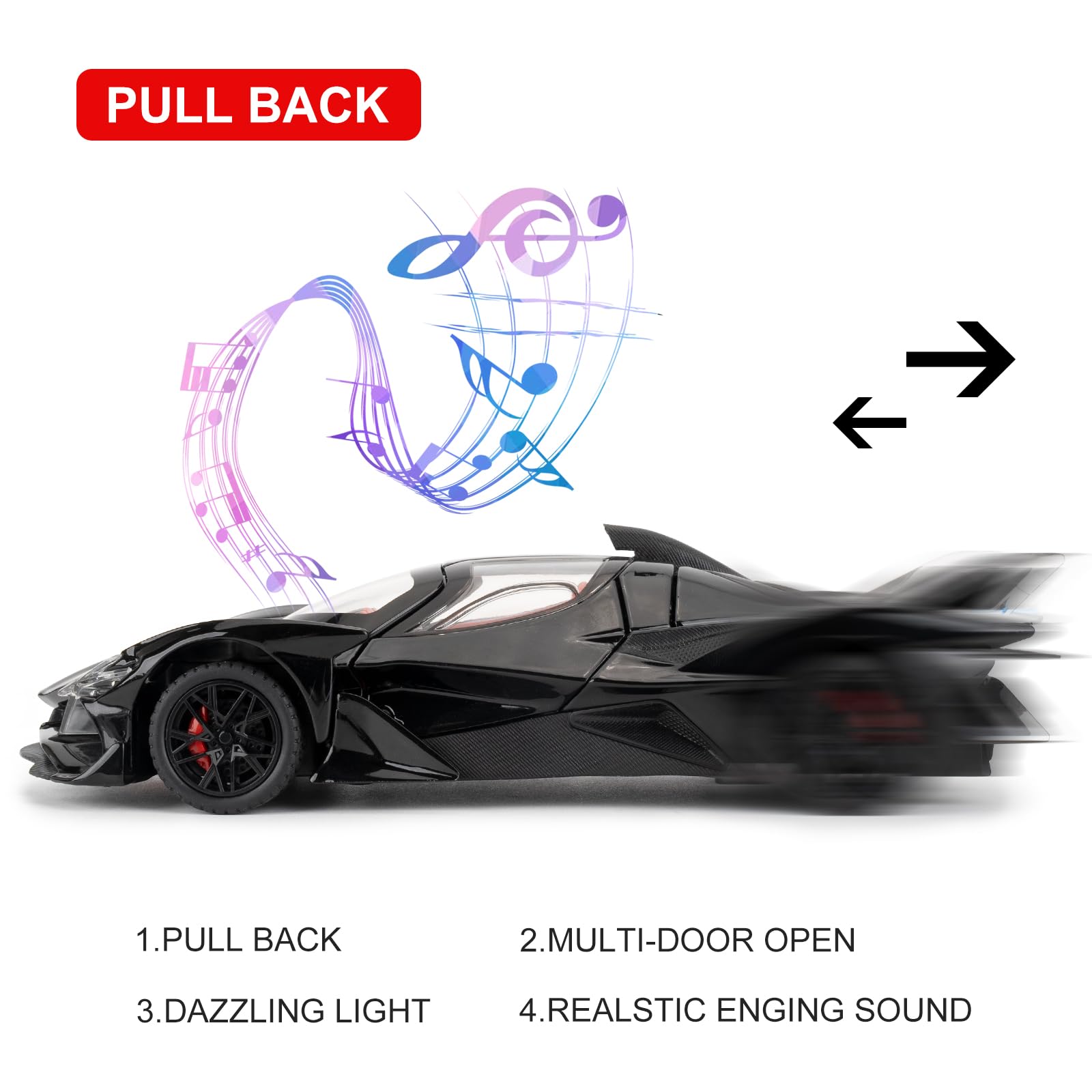 Amazon.co.jp: TGRCM-CZ 1/24 Apollo evo 合金モデルカー、プルバック