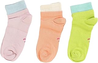 Carina Cotton Low Cut Socks for Women 3-Pair, One Size, Multicolor