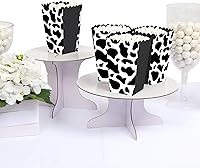 Vista 3 de Big Dot of Happiness Caja de palomitas de maíz con estampado de vaca - Juego de 12