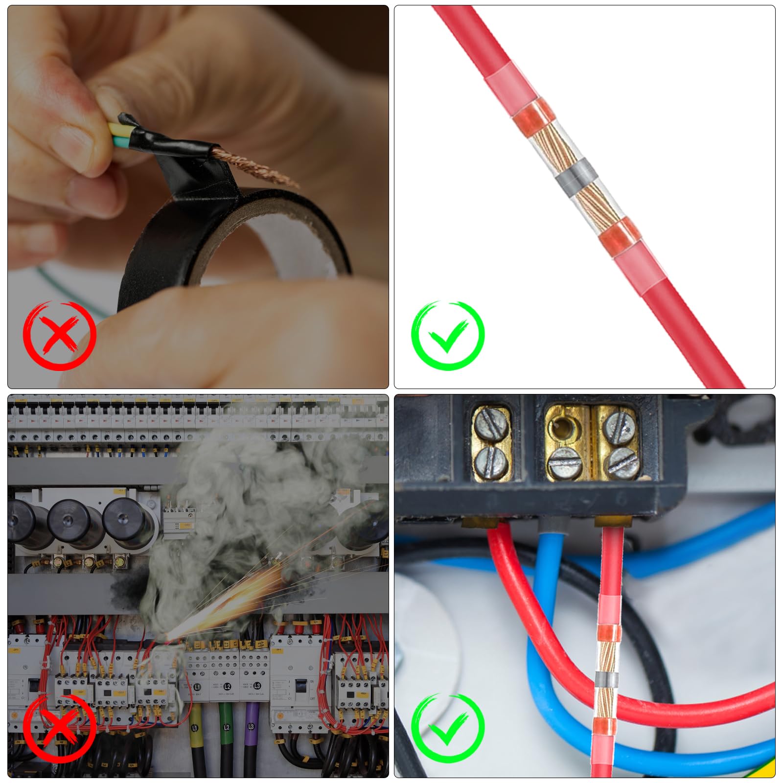 Produktbild von 120x Lötverbinder Mit Schrumpfschlauch – Wasserdicht, Isoliert, AWG22-18, Für Auto & Elektronik