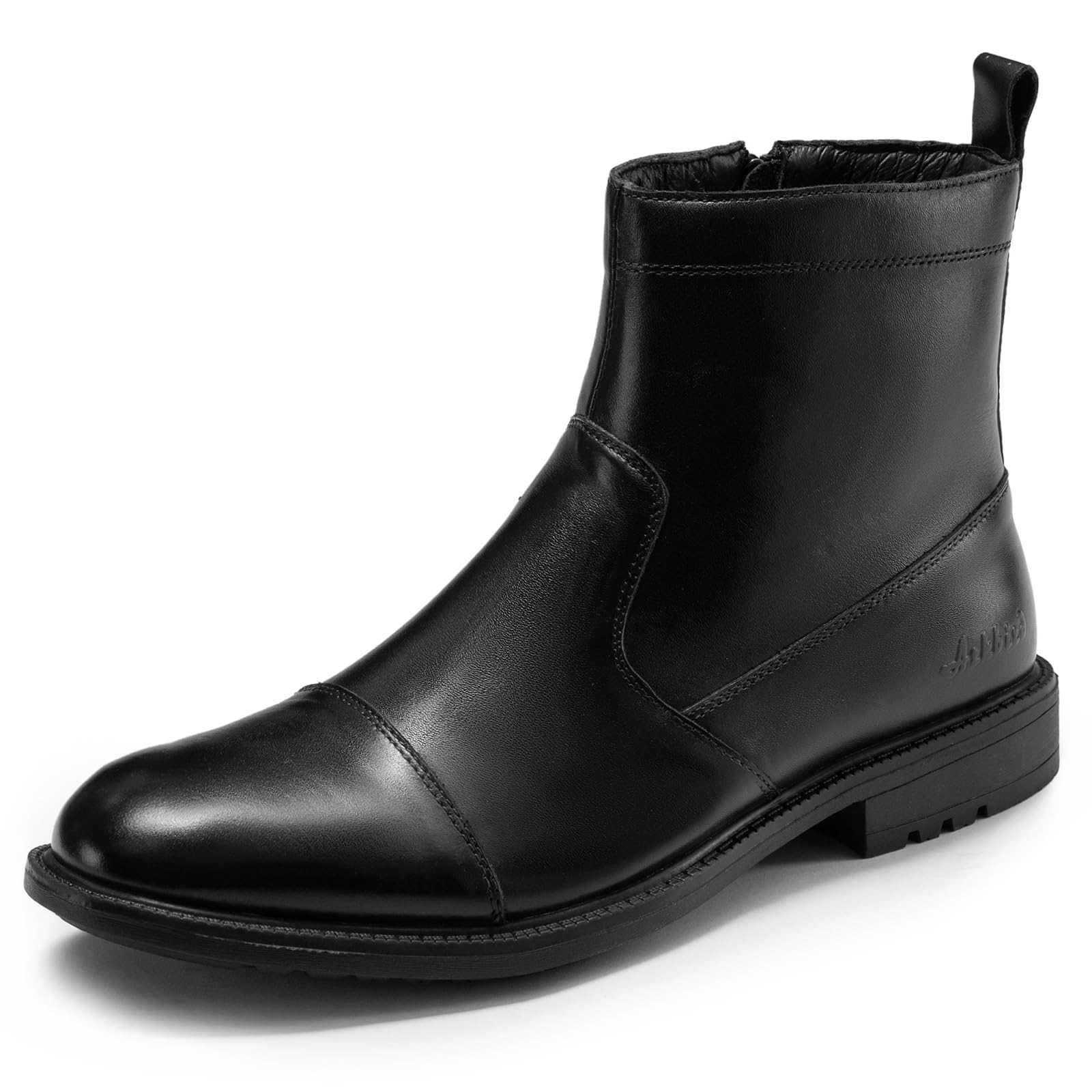 Arkbird Men's Chelsea Boots Zip Ankle Dress Boot Genuine Leather Boots for Casual and Formal