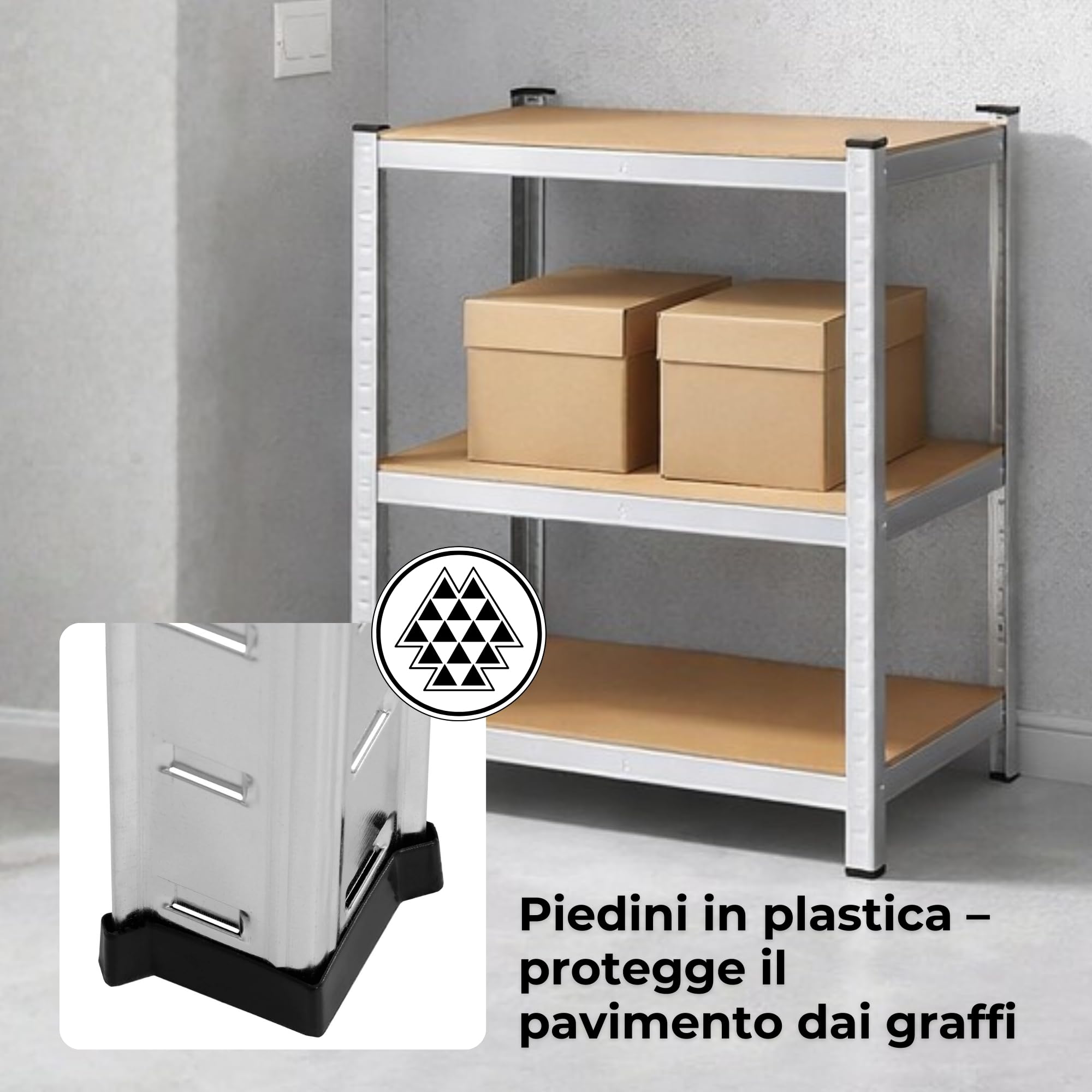 SPRINGOS Scaffale in metallo per cantina, 30 x 75 x 150 cm