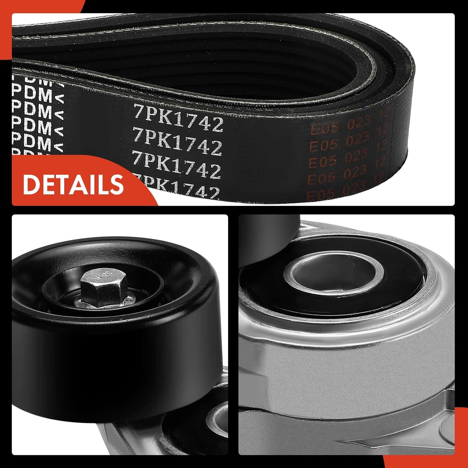 A-Premium Engine Serpentine Belt Drive Kit Compatible with Honda CR-V CRV 2010 2011-2.4L