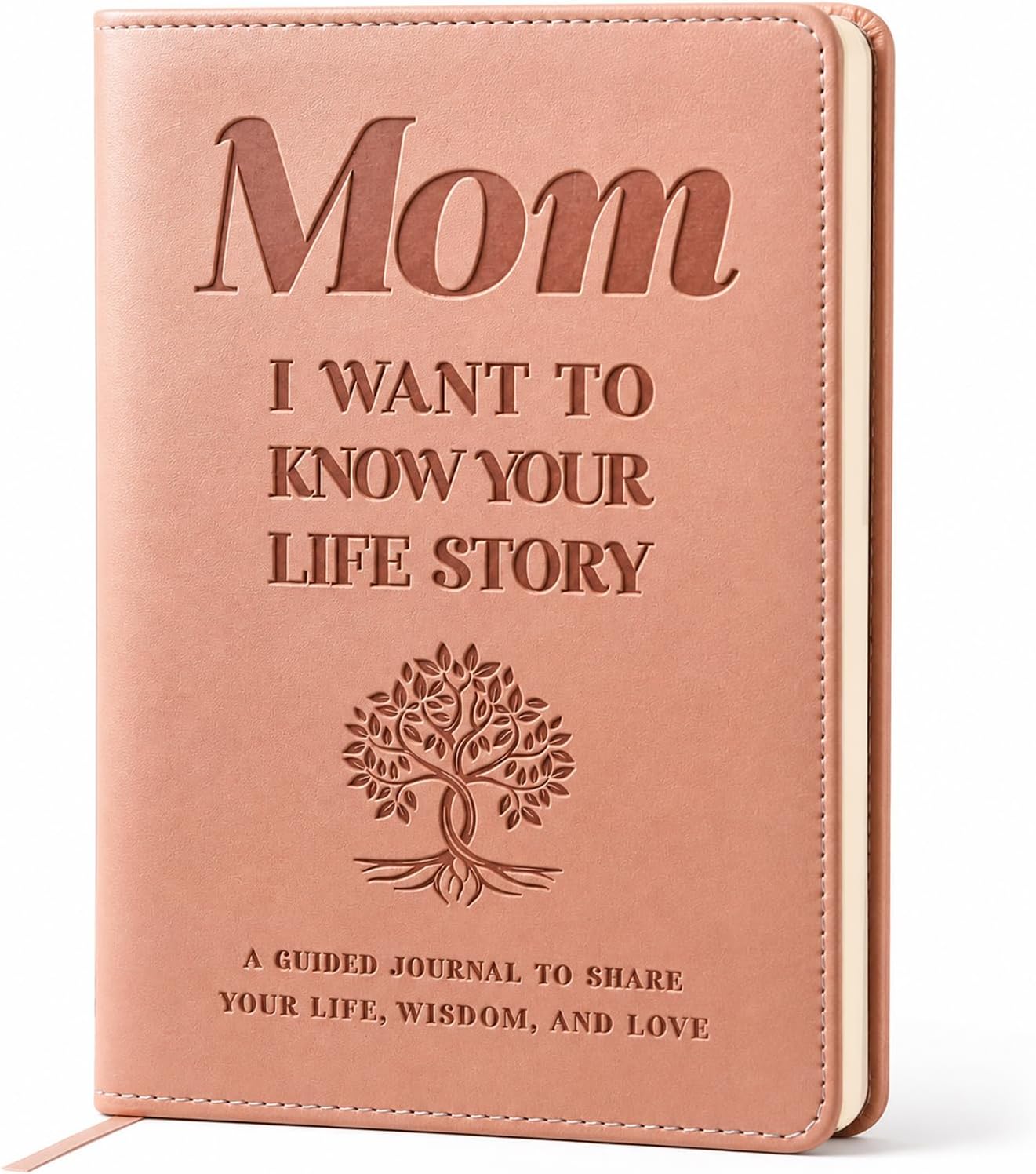 Mom I Want to Know Your Life Story Leather Journal - A Guided Journal To Share Her Memories - Meaningful Gifts for Mom from Daughter Son - Sentimental Gifts for Mothers Day, Birthday & Christmas
