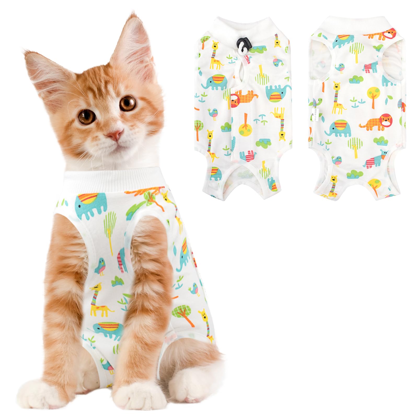 Cat Recovery Suit Female, Breathable Cat Onesie After Surgery Female for Abdominal Wounds or Skin Diseases, Surgery Recovery Suit Kitten Onesie After