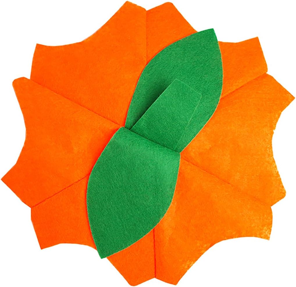 Etistta Halloween 3PC Pumpkin Costume for Kids Children Cosplay Party Clothes (Orange)