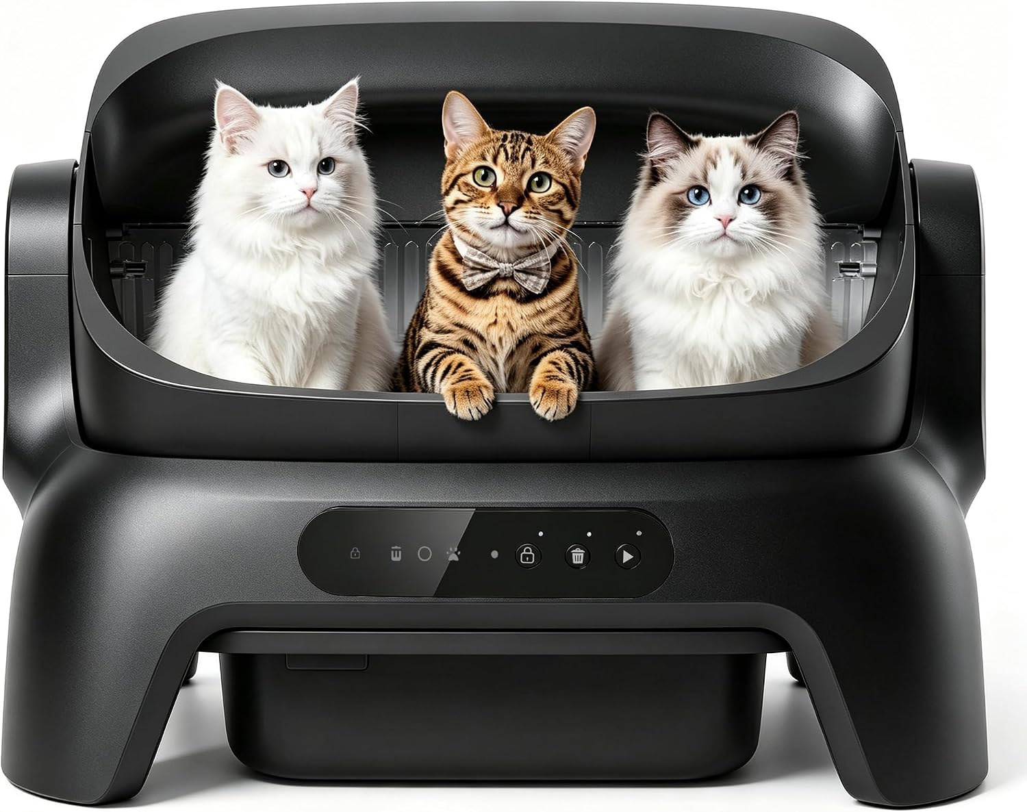 Automatic Cat Litter Box Self Cleaning | Open Top Extra Large Design with Advanced Infrared Anti-Pinch Tech, Leak-Proof & Odor-Free, Smart App Control