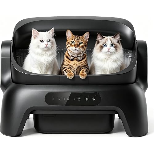 Automatic Cat Litter Box Self Cleaning | Open Top Extra Large Design with Advanced Infrared Anti-Pinch Tech, Leak-Proof & Odor-Free, Smart App Control
