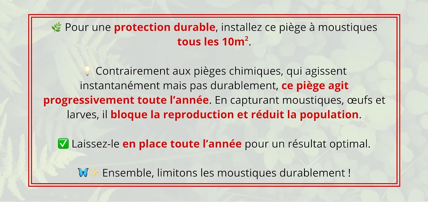 NOUVEAUTÉ 2025 – Ciao Mosquito® Lot de 2 Pièges Anti Moustiques avec Récipient – Flotteur + Filet + 2 Disques Jaunes – Écologique, Naturel, Jardin, Terrasse, Balcon, Moustique Tigre & Larves — vue 3