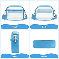 Vista 160 de KETIEE Bolso cruzado transparente, aprobado para estadios, para conciertos, eventos deportivos, festivales