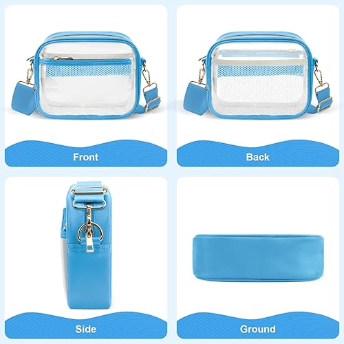 Miniatura 9 de KETIEE Bolso cruzado transparente, aprobado para estadios, para conciertos, eventos deportivos, festivales