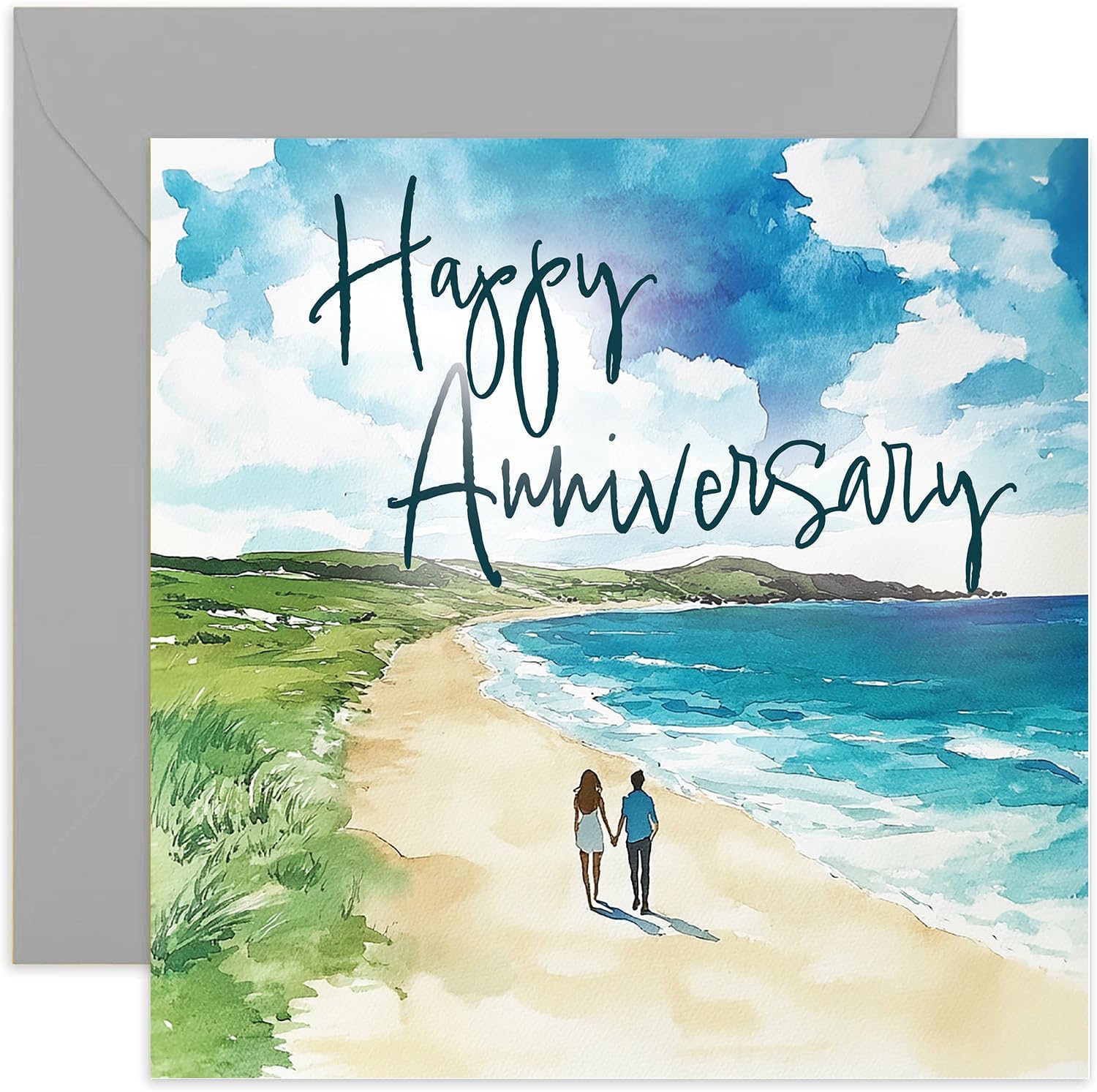 Amazon.com: Stylish Anniversary Card for Husband or Wife - Couple ...