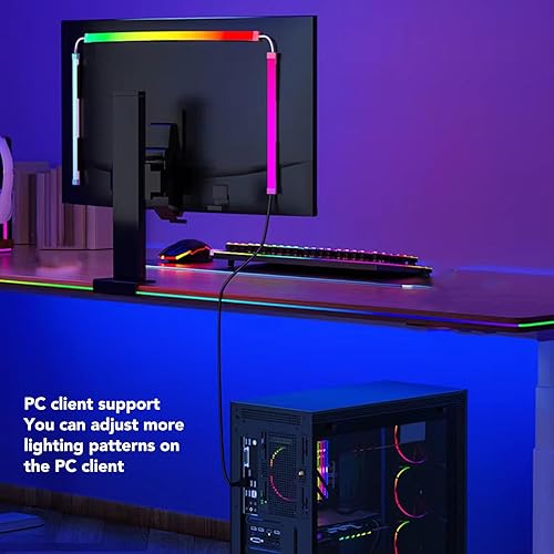 Miniatura 4 de PUSOKEI Computer RGB Light Strip with Screen Sync, 77 LEDs Autob Color Matching for 32 Inch Monitor, USB Powered Gaming Ambient Lighting for Wins PC