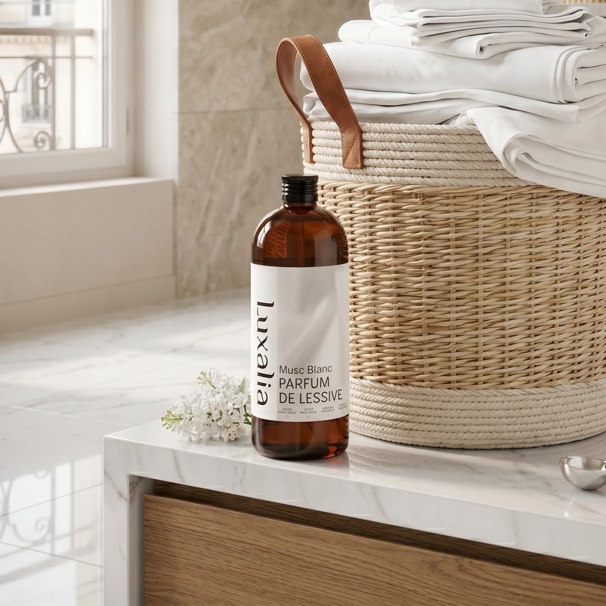 Parfum de Lessive Musc Blanc - Hautement Parfumé - Luxalia - 500ml