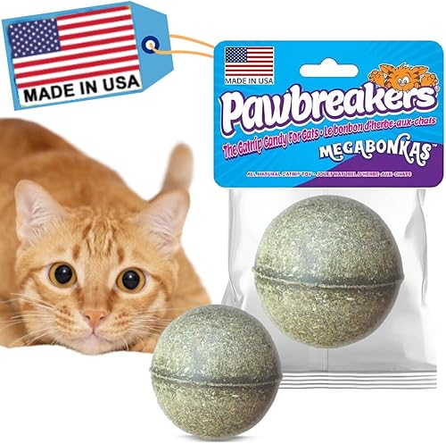 Miniatura 9 de Pawbreakers Bonkas - 4 bolas de hierba gatera – Todos los juguetes naturales para gatos, hierba gatera, seguras y digeribles, hipoalergénicas y