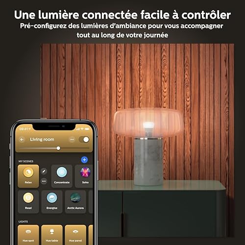 Philips Hue White & Color Ambiance, ampoule LED connectée E27,Equivalent 75W, 1100 lumen, Compatible Bluetooth, Pack de 2, fonctionne avec Alexa, Google Assistant, Apple Homekit, Ancienne génération - 8