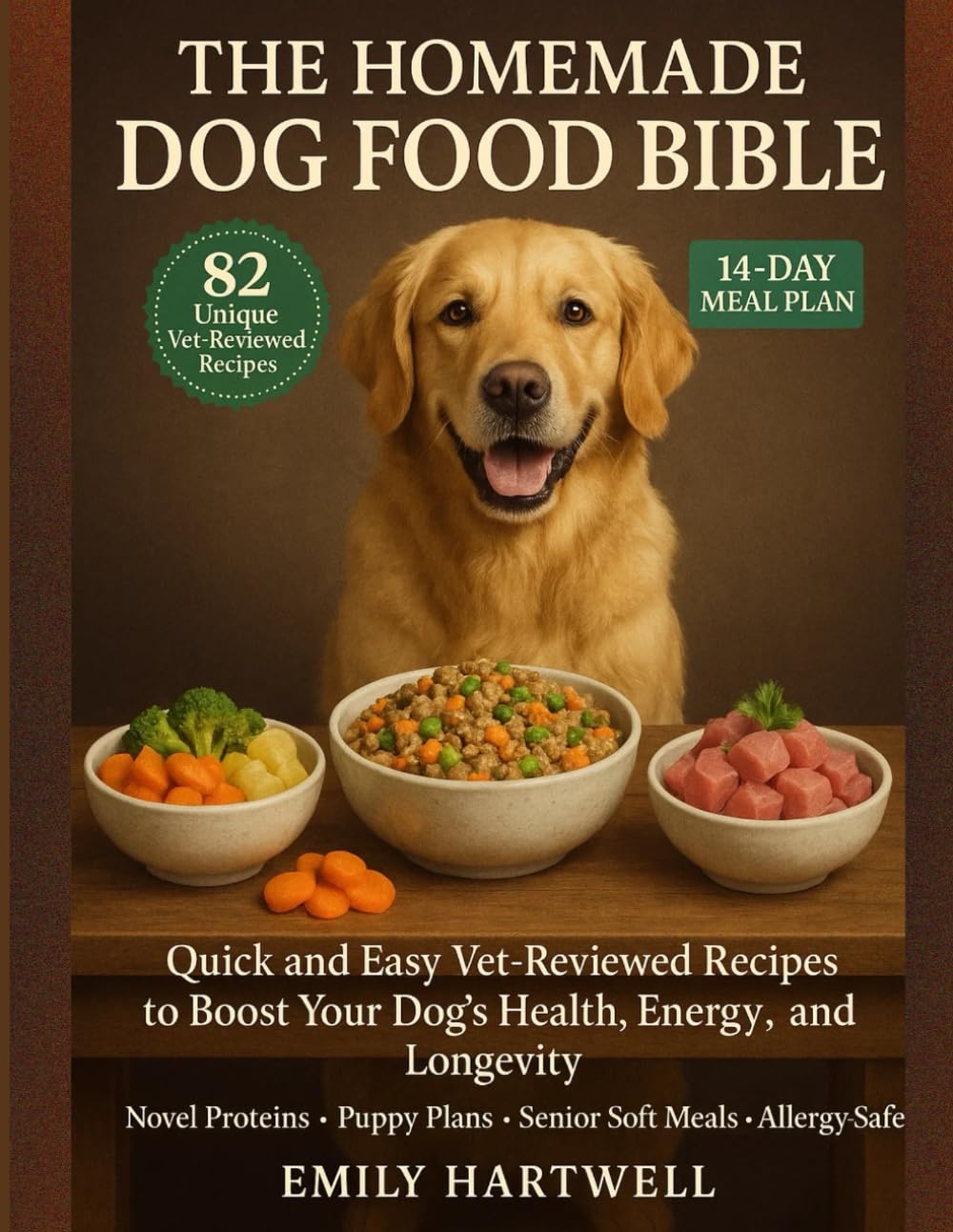 THE HOMEMADE DOG FOOD BIBLE: Quick and Easy Vet-Reviewed Recipes to Boost Your Dog’s Health, Energy, and Longevity