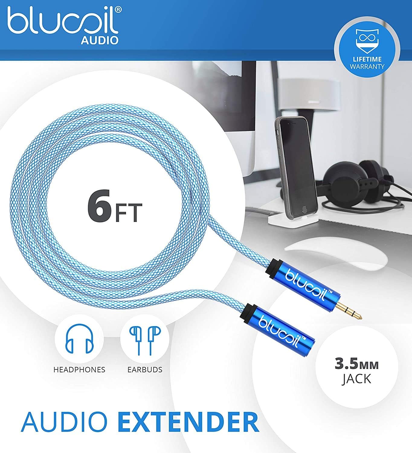 Buy 2 get 3 AKG K240 Studio Over-Ear Semi-Open Professional Headphones Bundle with Blucoil 6-FT Headphone Extension Cable (3.5mm), and Full-Sized HardBody Pro Headphone Case