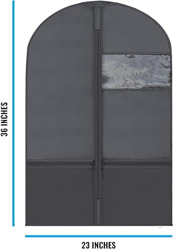 Miniatura 10 de Plixio Bolsas de ropa para niños de 36 pulgadas para disfraces de baile ropa colgante para niños uniforme trajes organizador de trajes de recital