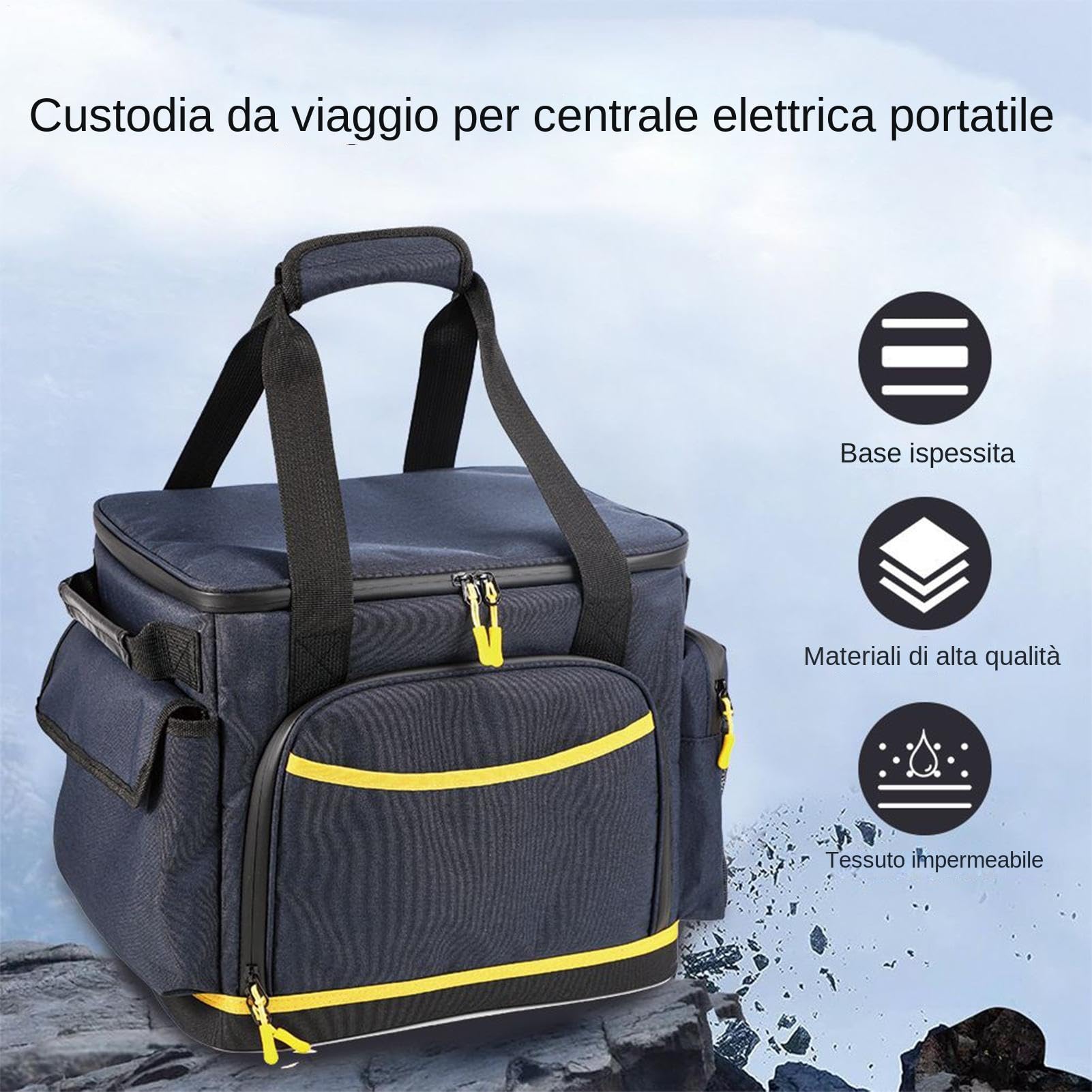 Borsa Portatile per Power Station Antistatico E Antiurto Con Tasche | Custodia Impermeabile Per Cavi Di Ricarica Organizer Portatile Porta In Tessuto Oxford Per Cavi Elettronici Da Viaggi