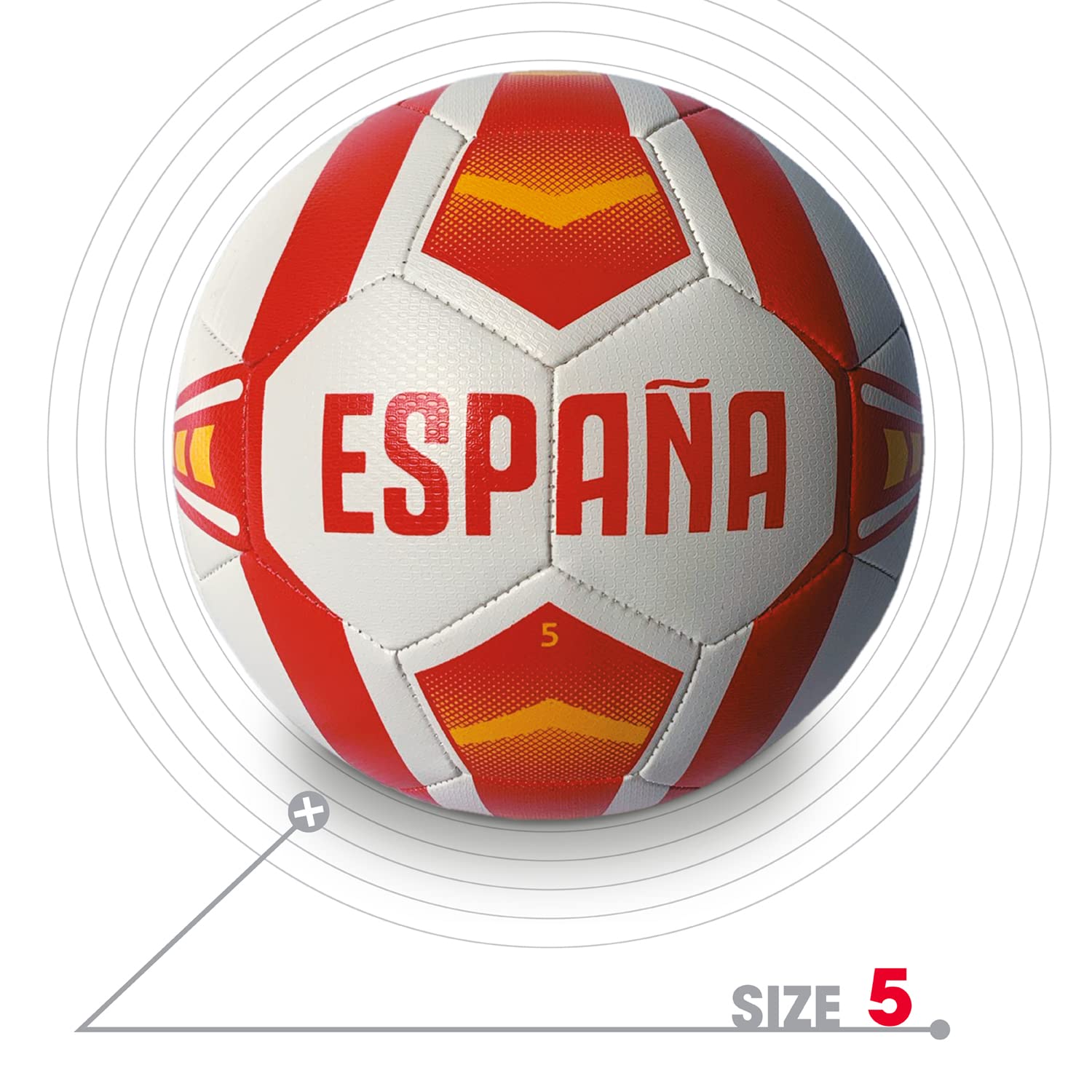 Pallone Da Calcio Mondo Toys TEAM ITALIA | Taglia 5, 400 G, Cucito - Bianco/Azzurro