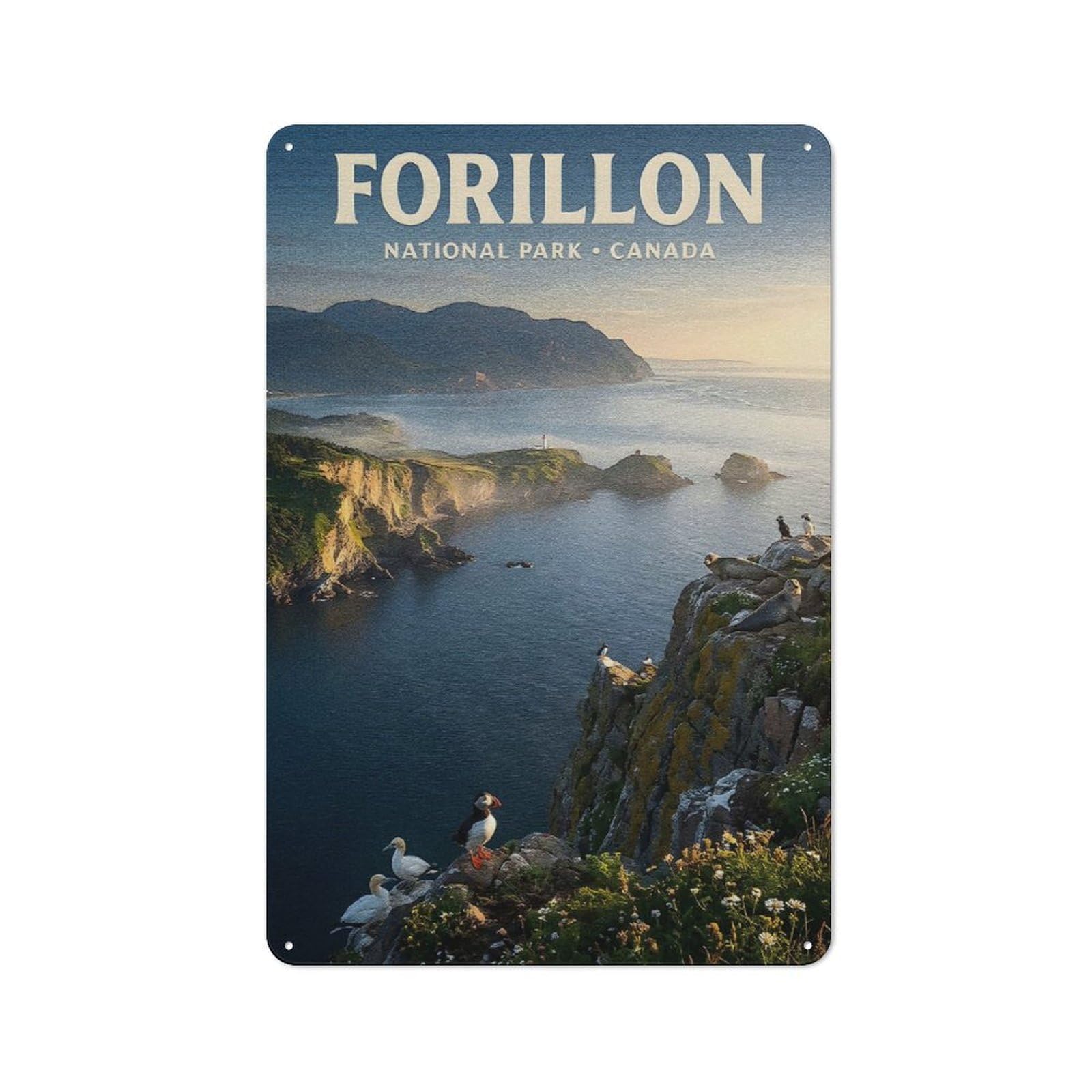 Junmoney Style-13 Forillon National Park Travel Tin Sign 30X20cm, Vintage Home Bar Decor For Cafe, Pub, Workshop Or Home Bar, For Relaxed Wall Styling