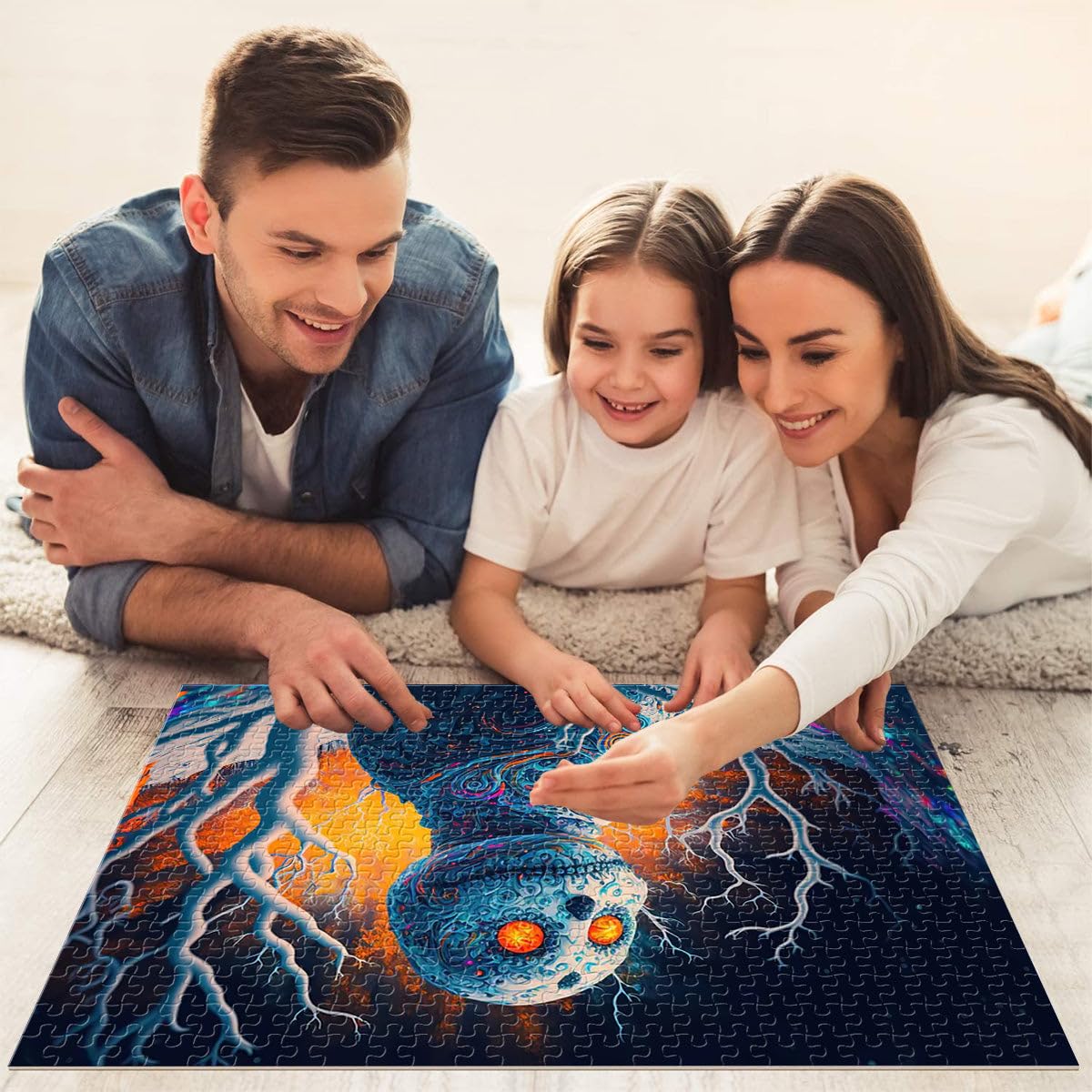 Puzzle 2000 pièces pour Adolescents Bonhomme de Neige psychédélique II Jeu de Quiz Car C'est Un pour Toute la Famille 70x100cm